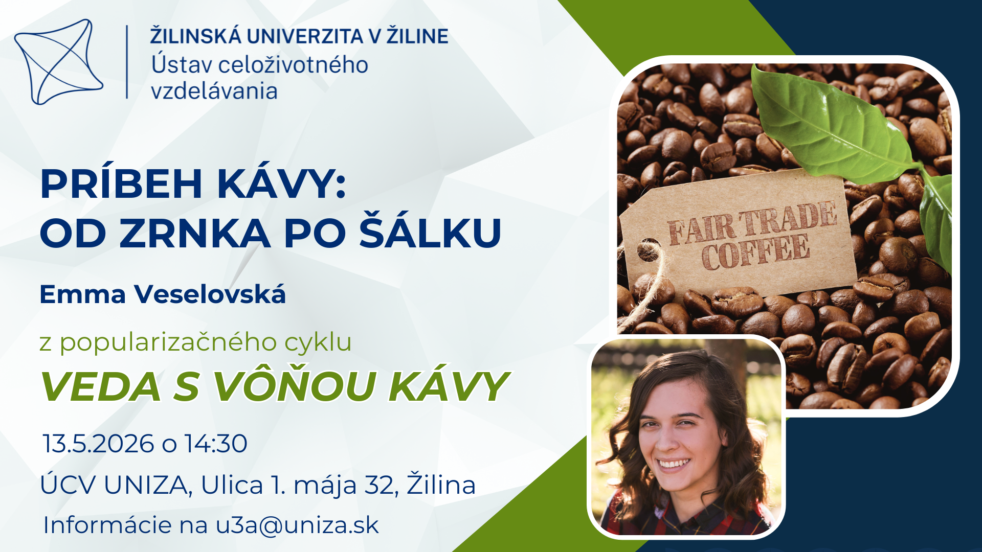 10092025 u3v uniza pozvanka na slavnostne otvorenie cyklu prednasok veda s vonou kavy